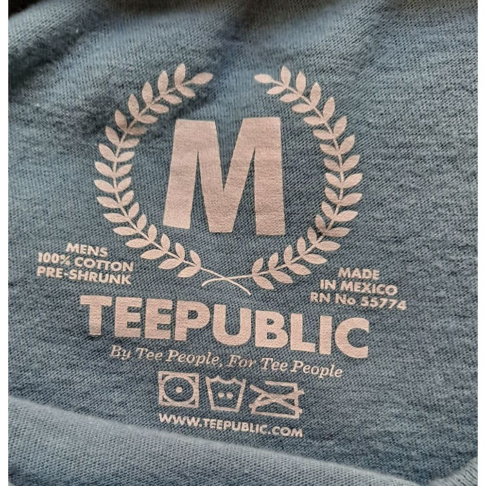 Teepublic Graphic Short Sleeve Tee Blue Pink White Medium — image 4 of 4